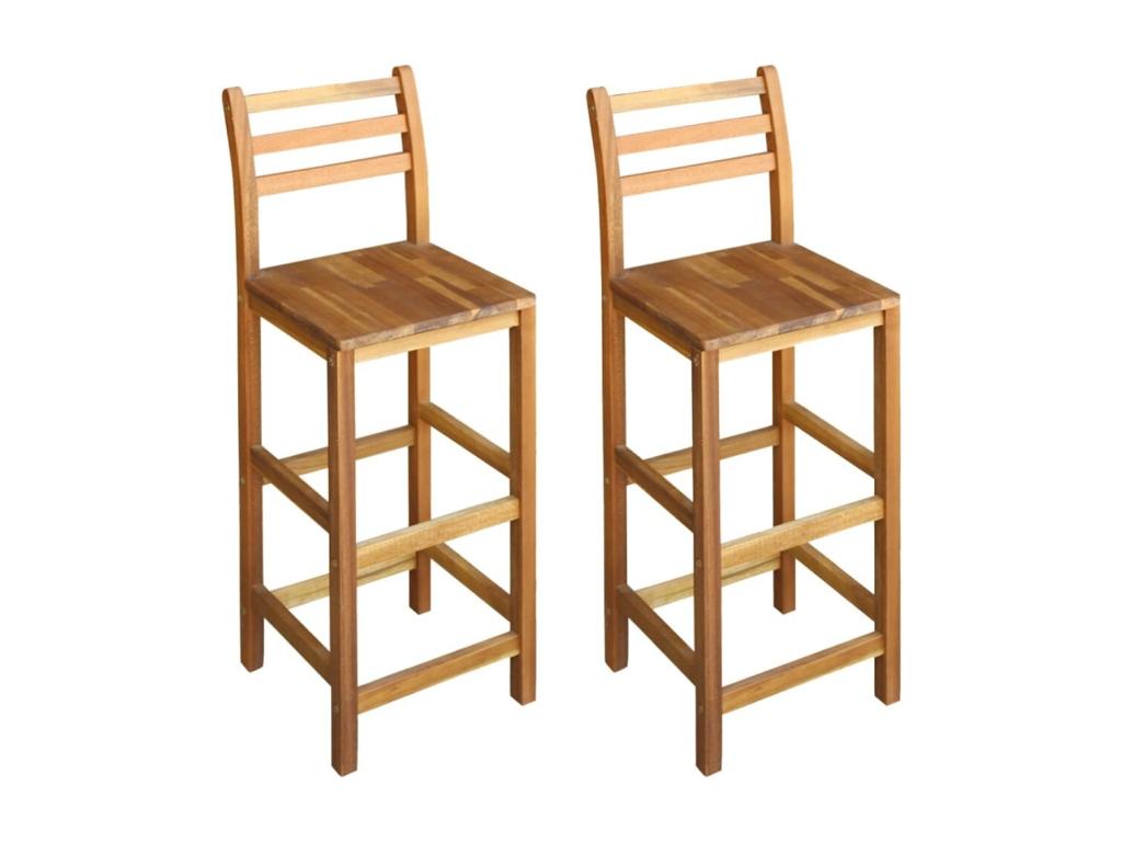 Set of two brown wooden stools, 42x36x110 cm, 1202053 52711COHJ