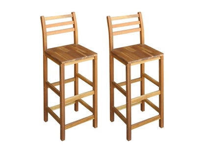 Set of two brown wooden stools, 42x36x110 cm, 1202053 52711COHJ