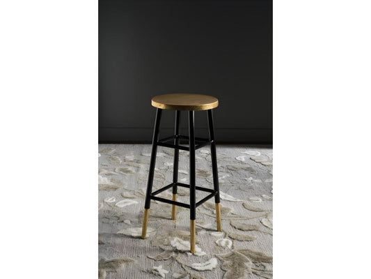 Black and gold bar/counter stool, 34x34x76.2 cm - Maisonpuretop 93852ERUA