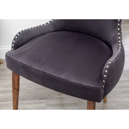 Gray 23 Polyester Upholstered Accent Chair with Rubberwood Legs