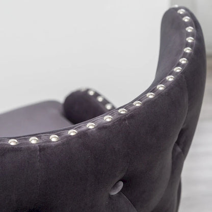 Gray 23 Polyester Upholstered Accent Chair with Rubberwood Legs