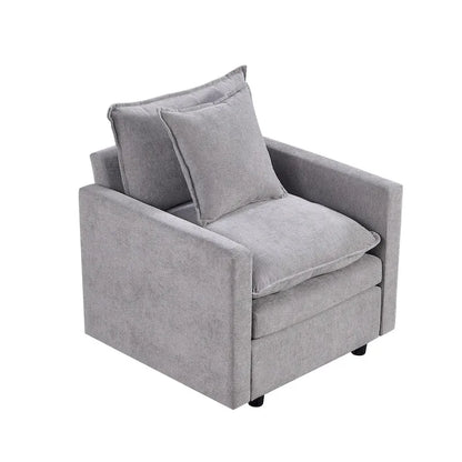 33.07 Upholstered Arm Chair with Solid Wood Frame