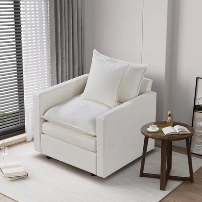 33.07 Upholstered Arm Chair with Solid Wood Frame