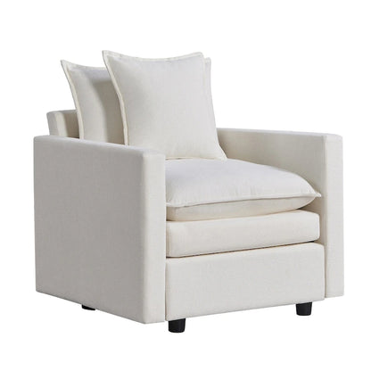 33.07 Upholstered Arm Chair with Solid Wood Frame