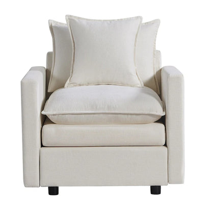 33.07 Upholstered Arm Chair with Solid Wood Frame