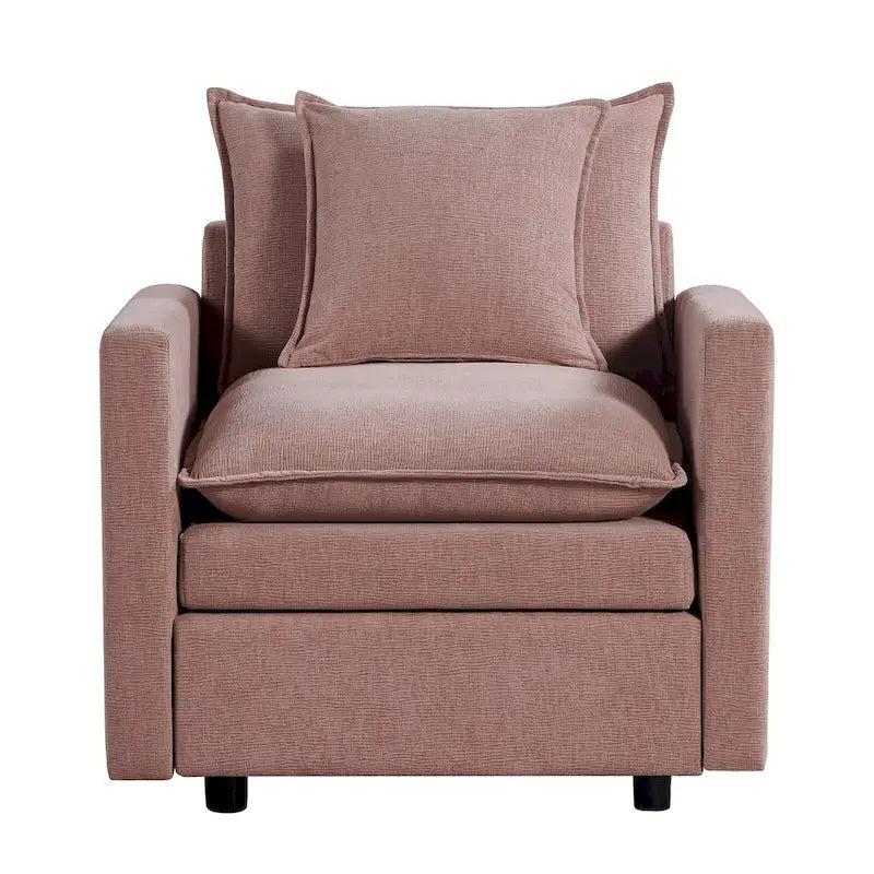 33.07 Upholstered Arm Chair with Solid Wood Frame