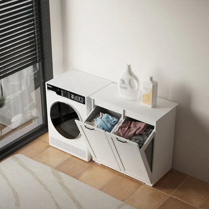 Laundry Cabinet,with 2 Removable Liner Bags