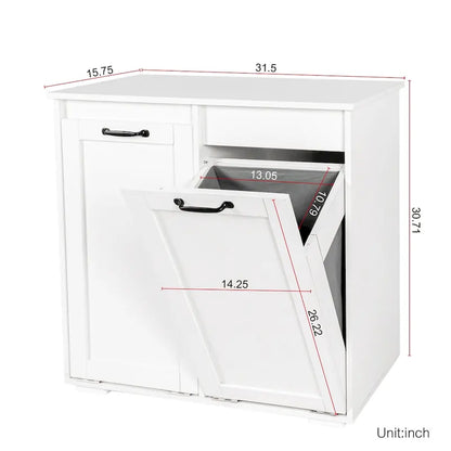 Laundry Cabinet,with 2 Removable Liner Bags