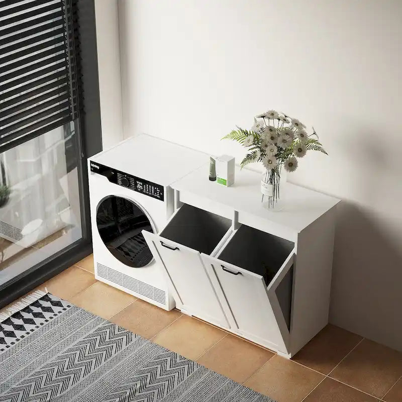 Laundry Cabinet,with 2 Removable Liner Bags