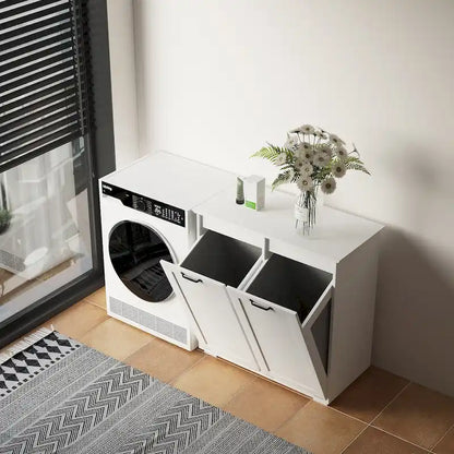Laundry Cabinet,with 2 Removable Liner Bags