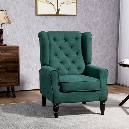 Dark Green Modern 29.3 High Back Accent Chair