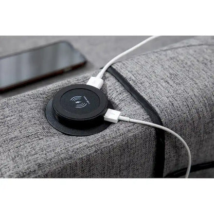 Arm Pushing Recliner Chair,Button Tufted Wingback Recliner Chair,Fabric Pushback Manual Single Sofa Home Theater Seating