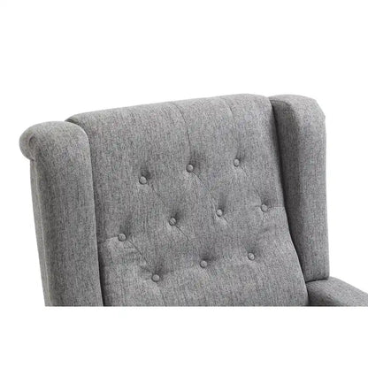 Arm Pushing Recliner Chair,Button Tufted Wingback Recliner Chair,Fabric Pushback Manual Single Sofa Home Theater Seating