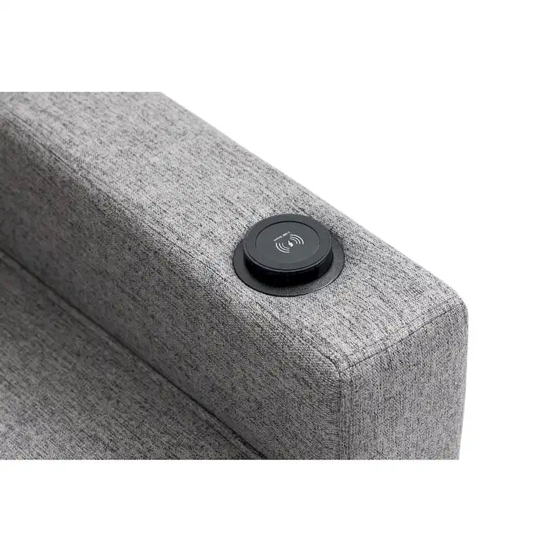 Arm Pushing Recliner Chair,Button Tufted Wingback Recliner Chair,Fabric Pushback Manual Single Sofa Home Theater Seating