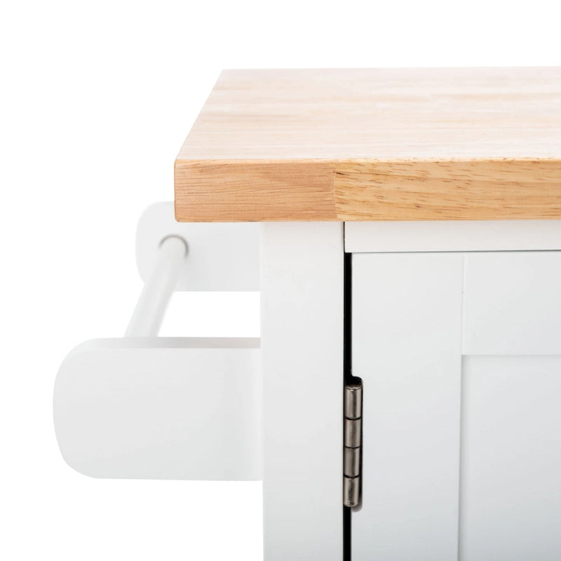 SAFAVIEH Krystal 2-Door 1-Shelf Kitchen Cart - 45.7 W x 17.3 L x 35.6 H - 46Wx17Dx36H