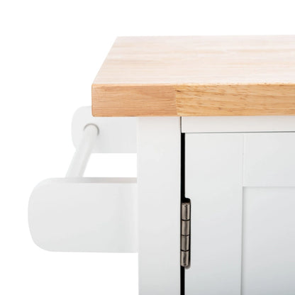 SAFAVIEH Krystal 2-Door 1-Shelf Kitchen Cart - 45.7 W x 17.3 L x 35.6 H - 46Wx17Dx36H