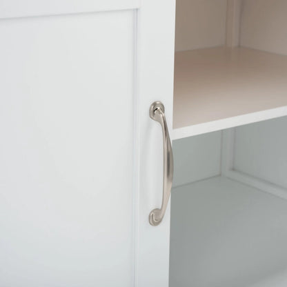 SAFAVIEH Krystal 2-Door 1-Shelf Kitchen Cart - 45.7 W x 17.3 L x 35.6 H - 46Wx17Dx36H