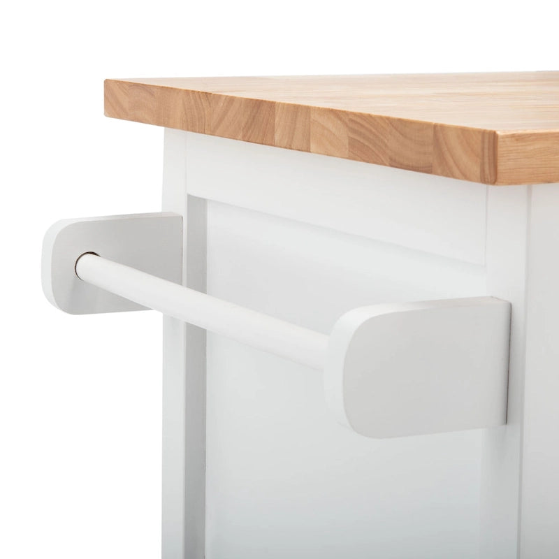 SAFAVIEH Krystal 2-Door 1-Shelf Kitchen Cart - 45.7 W x 17.3 L x 35.6 H - 46Wx17Dx36H