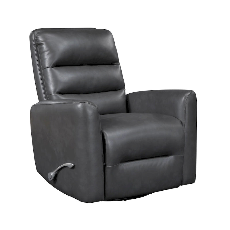 Glider Reclining Chair Swivel Motion Breathable Faux Leather Upholstery Luxury Living Room Furniture, Movie Chair