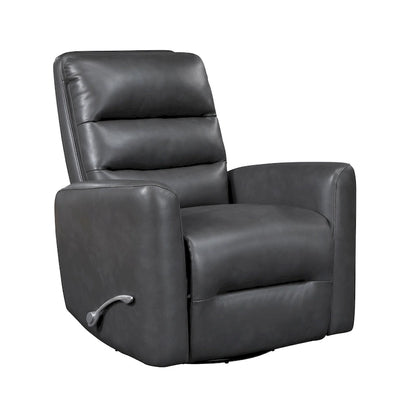 Glider Reclining Chair Swivel Motion Breathable Faux Leather Upholstery Luxury Living Room Furniture, Movie Chair