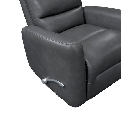 Glider Reclining Chair Swivel Motion Breathable Faux Leather Upholstery Luxury Living Room Furniture, Movie Chair