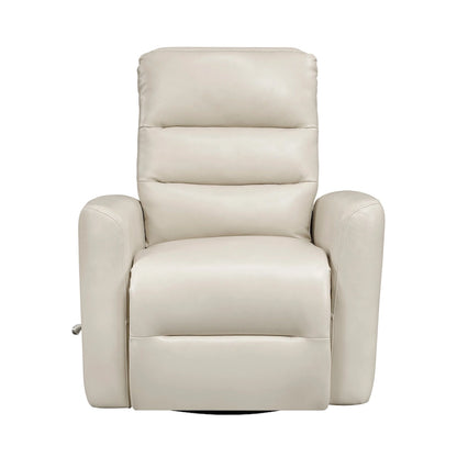 Glider Reclining Chair Swivel Motion Breathable Faux Leather Upholstery Luxury Living Room Furniture, Movie Chair