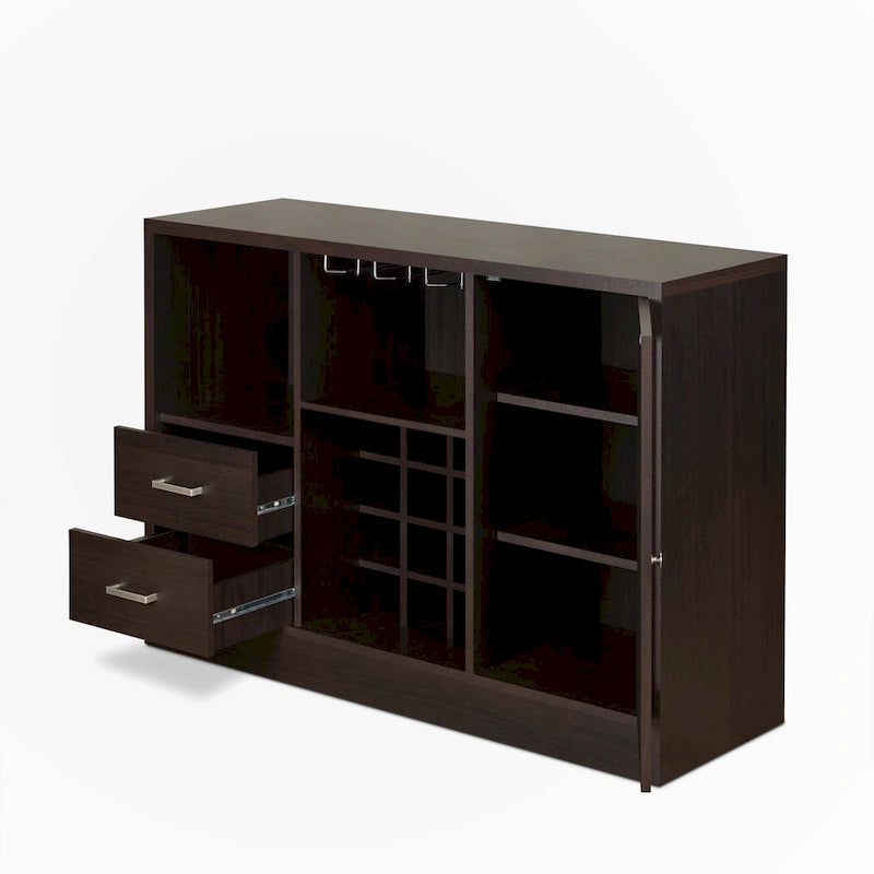 Espresso Finish Wine Cabinet