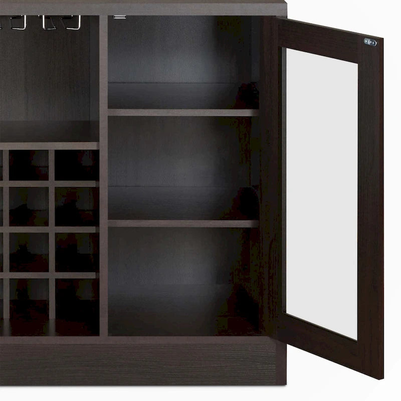 Espresso Finish Wine Cabinet