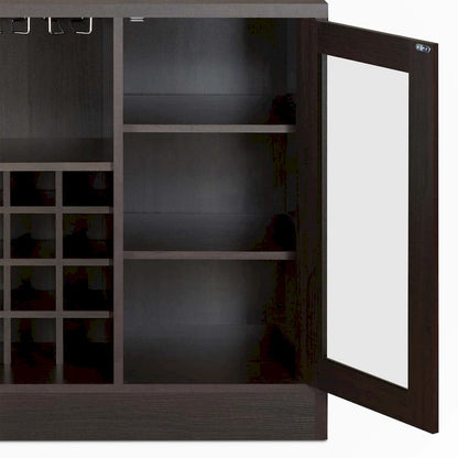Espresso Finish Wine Cabinet