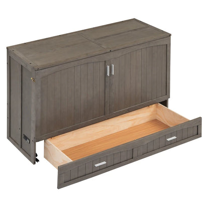 Queen Size Murphy Bed with Built-In Charging Station