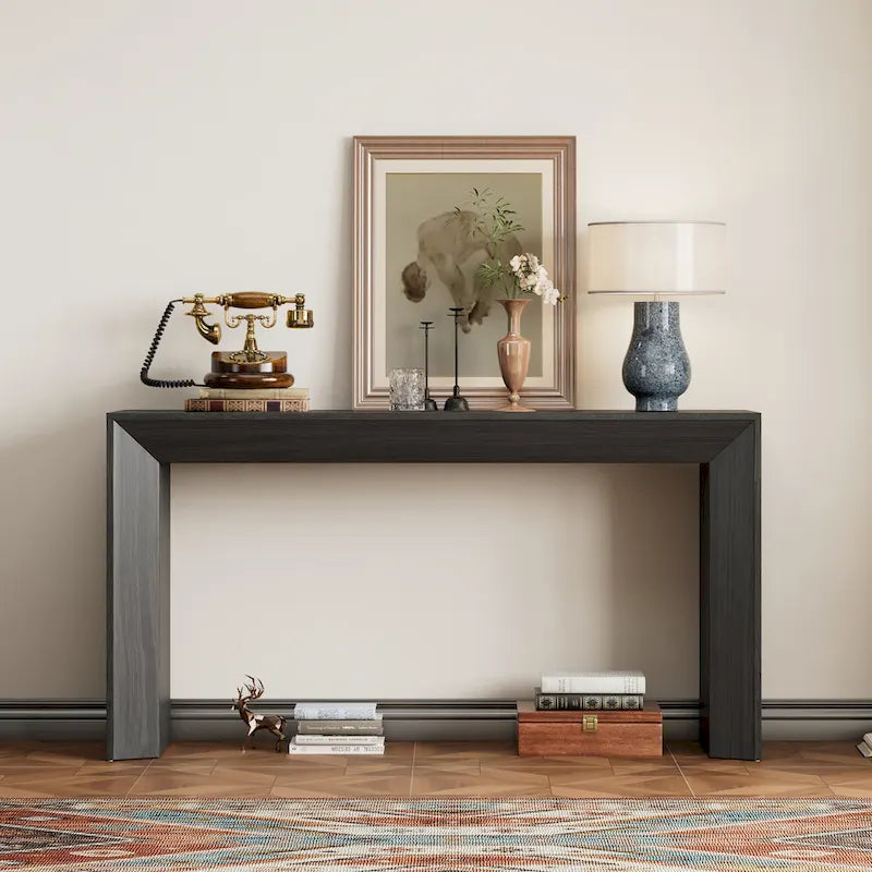 Christopher Knight Home - Mirod Elegant Console Table with Fireplace-Inspired Design and Wood Veneer Top