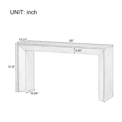 Christopher Knight Home - Mirod Elegant Console Table with Fireplace-Inspired Design and Wood Veneer Top