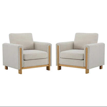 Christopher Knight Home - Harmonia Upholstered Armchair with Solid Wood Frame and Plush Cushioning