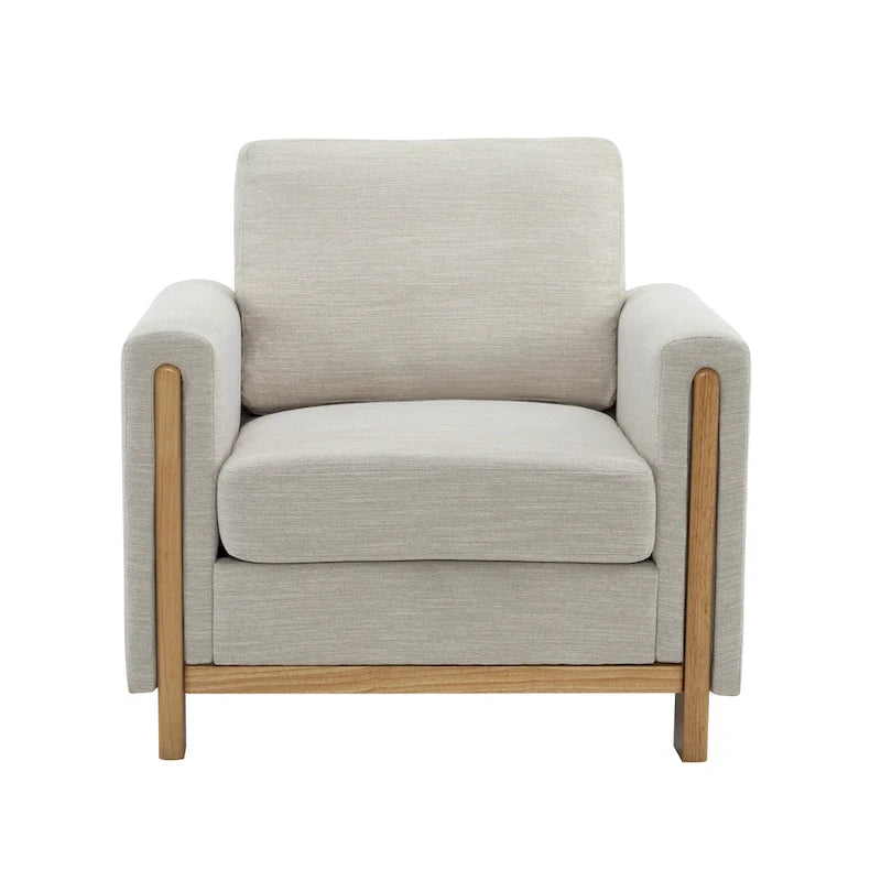 Christopher Knight Home - Harmonia Upholstered Armchair with Solid Wood Frame and Plush Cushioning