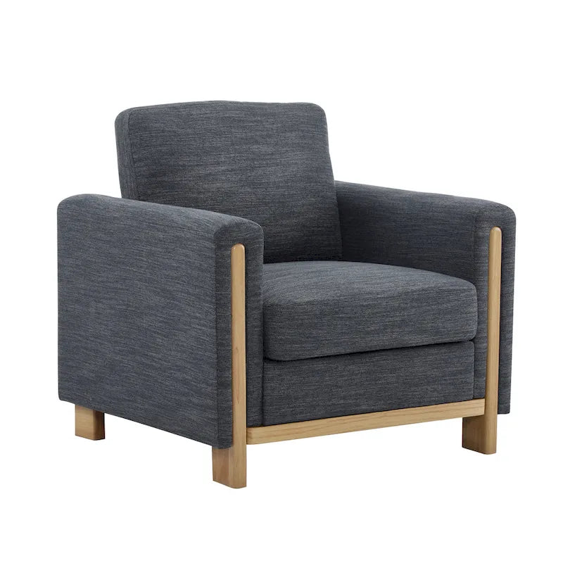 Christopher Knight Home - Harmonia Upholstered Armchair with Solid Wood Frame and Plush Cushioning