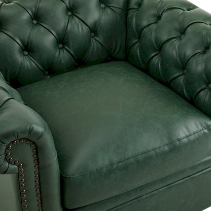 Christopher Knight Home - Chesterfield Swivel Club Chair with Deep Button Tufting and 360-Degree Rotation