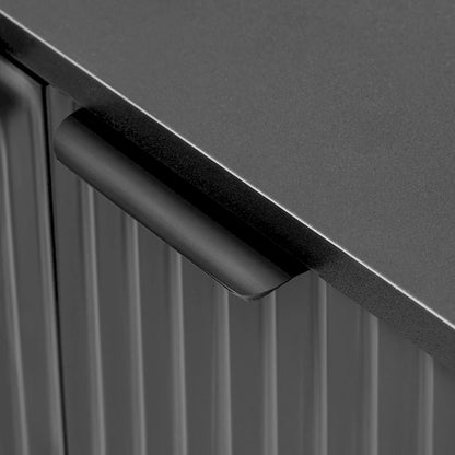 Christopher Knight Home - Mirod Set of 2 Modern Side Cabinets with Adjustable Shelves and Geometric Door Design