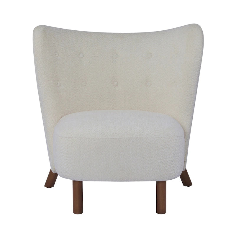 Christopher Knight Home - Camille Modern Upholstered Armless Accent Chair with Plush Seating and Solid Wood Frame