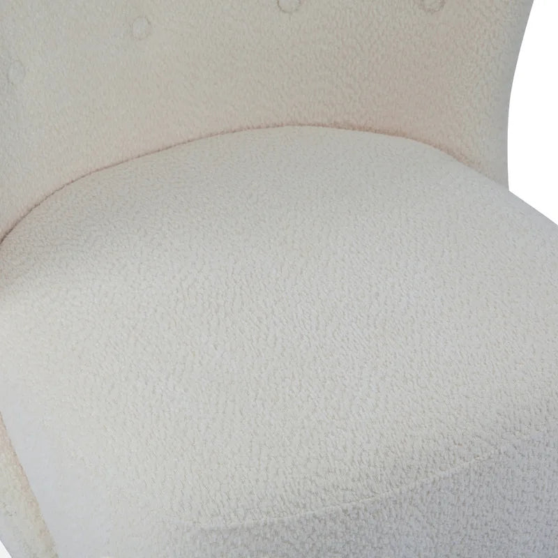 Christopher Knight Home - Camille Modern Upholstered Armless Accent Chair with Plush Seating and Solid Wood Frame