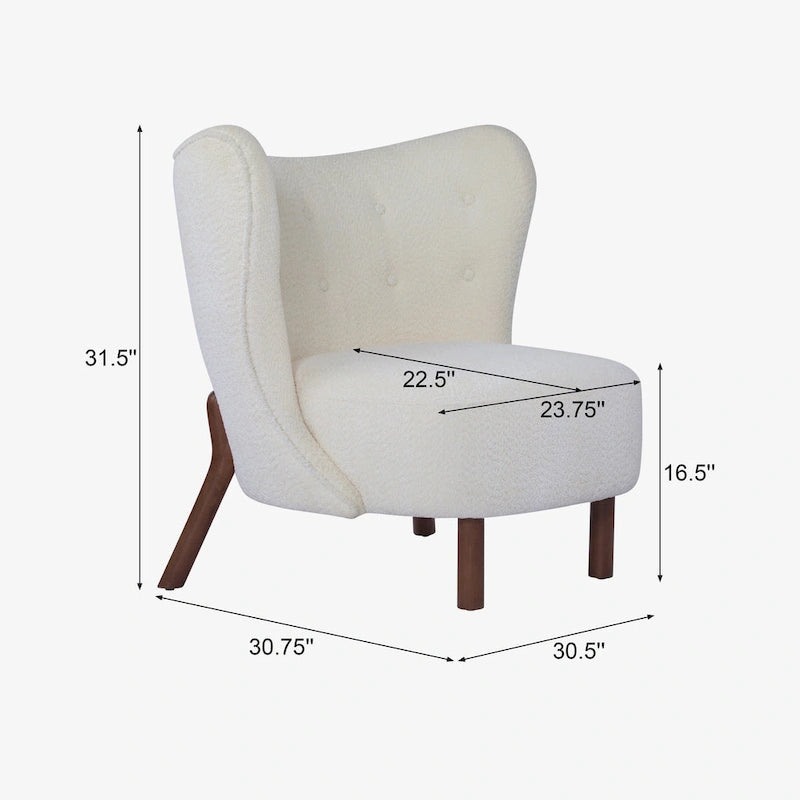 Christopher Knight Home - Camille Modern Upholstered Armless Accent Chair with Plush Seating and Solid Wood Frame