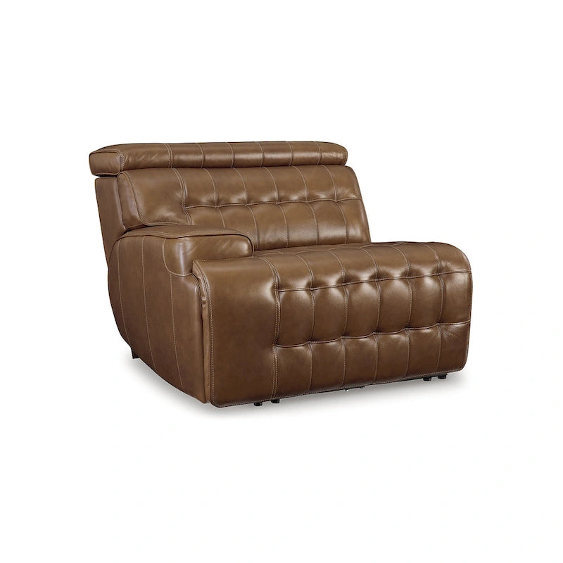 Signature Design by Ashley Temppton Medium Brown 6-Piece Power Reclining Sectional - 124W x 110D x 34H
