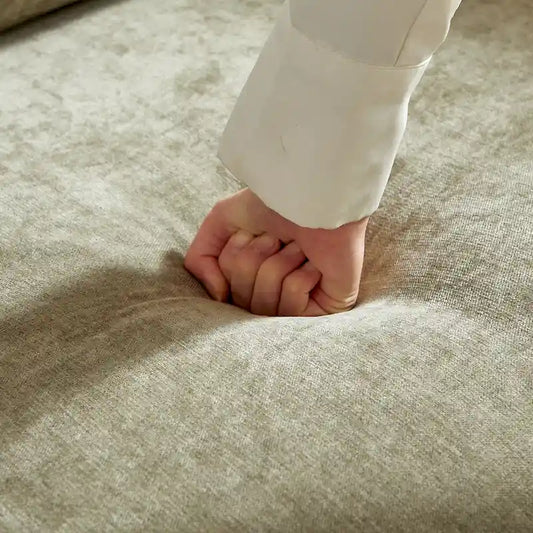 3-pieces Linen Modular Sofa Set with 3+3+1 Seater Combo and Wooden Frame &amp; 5 Pillows