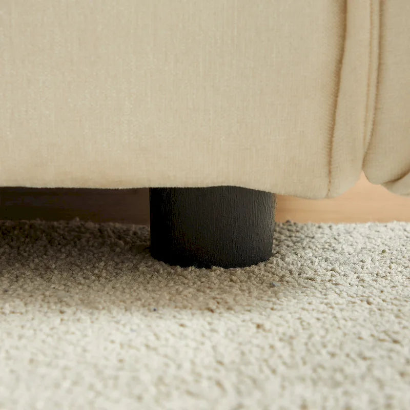 3-pieces Linen Modular Sofa Set with 3+3+1 Seater Combo and Wooden Frame &amp; 5 Pillows