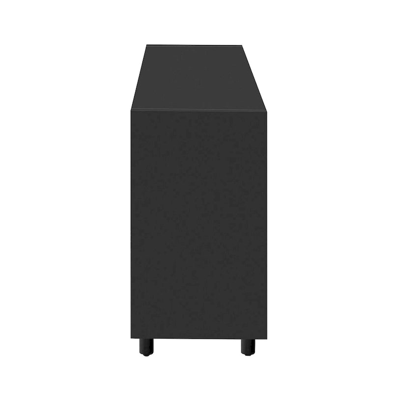 Stylish Storage Cabinet Sideboard Wooden Cabinet with Embossed Curved Doors,Suitable for Living Rooms, Entrance and Study Rooms