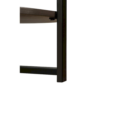 31.5 Farmhouse Round Coffee Table with 2-Tier Storage &amp; Metal Leg