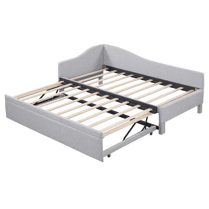 Twin L-Shaped Daybed with Pop-Up Trundle