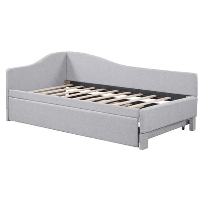 Twin L-Shaped Daybed with Pop-Up Trundle