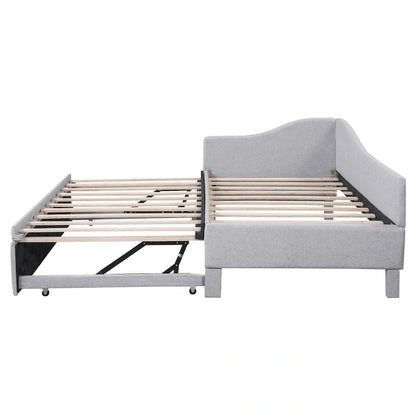 Twin L-Shaped Daybed with Pop-Up Trundle