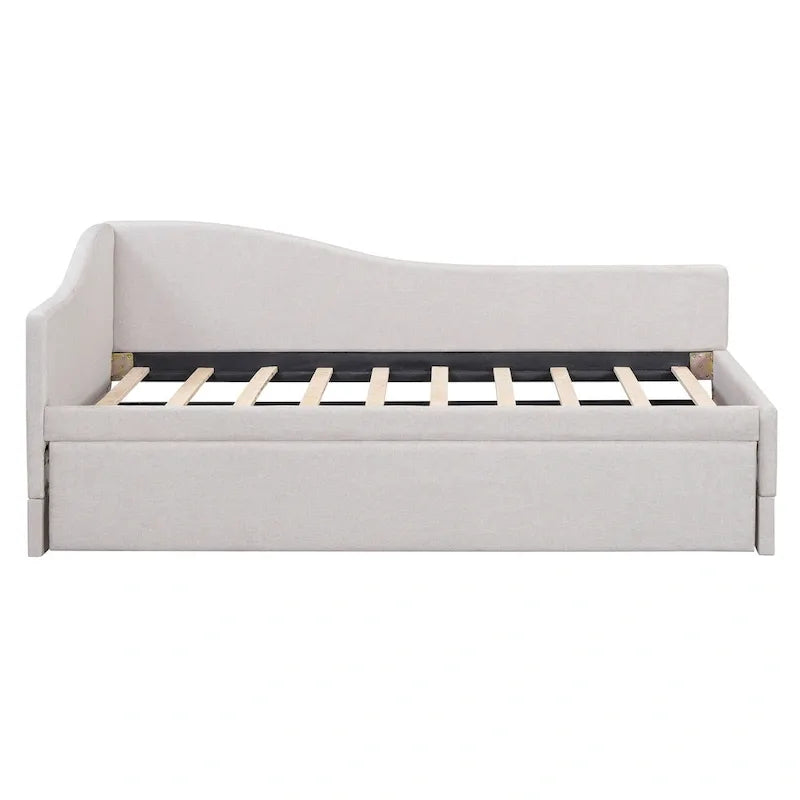 Twin L-Shaped Daybed with Pop-Up Trundle