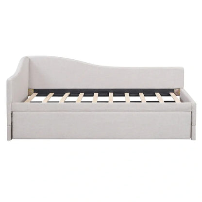 Twin L-Shaped Daybed with Pop-Up Trundle
